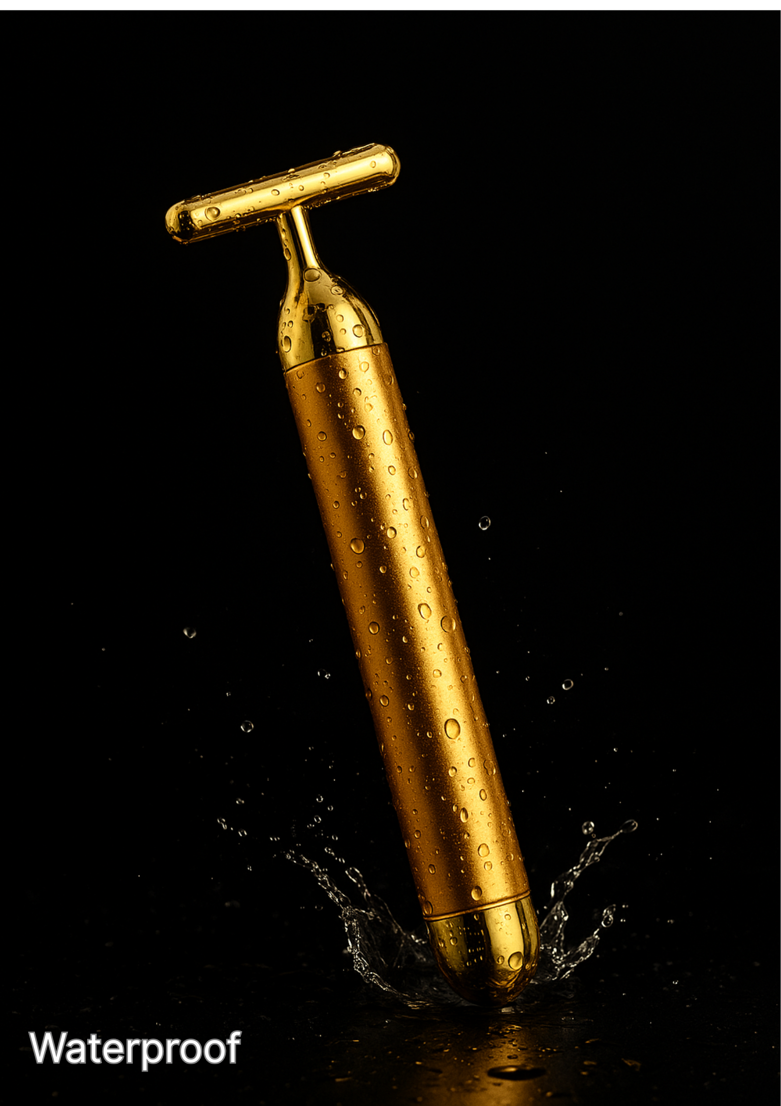 24K Gold Energy Beauty Bar Electric Facial Massage Roller